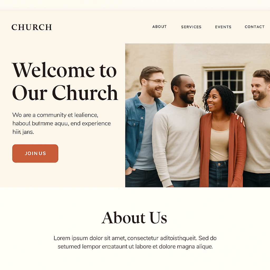 Church website designed by Brightly